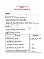 giao an Tìm hiểu về lớp học của bé