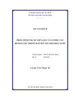 Phân tích ứng xử giữa đất và tường vây hố đào sâu trong đất sét yếu bão hòa nước  