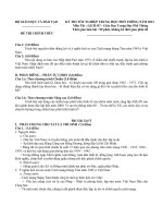 Gợi ý giải đề thi thpt môn lịch sử 2012