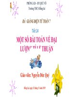 BÀI GIẢNG DỰ THI GIÁO VIÊN DẠY GIỎI CẤP HUYỆN NĂM HỌC : 2019 -2020