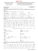 Đề thi THPT quốc gia 2018 môn Tiếng Nhật và đáp án | dethivn.com