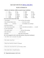 Tải Bài tập cuối tuần tiếng Anh lớp 6 Tuần 2 - Phiếu bài tập cuối tuần 2 tiếng Anh lớp 6 có đáp án