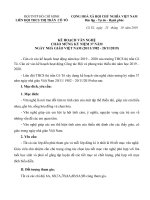 Kế hoạch văn nghệ chào mừng ngày nhà giáo việt nam 20 11 