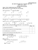 Đề thi Toán lớp 6 học kì 2 năm 2019 có đáp án