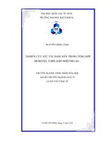 Nghiên cứu xúc tác base rắn trong tổng hợp biodiesel ở điều kiện nhiệt độ cao  