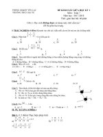 ĐỀ KHẢO SÁT GIỮA HỌC KỲ 1 Môn : Toán 7 Năm học : 2017-2018