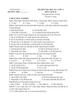 Đề thi học kì 1 Lịch sử 11 năm học 2020 – 2021