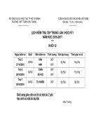 Lịch kiểm tra tập trung lần 1 - Học kỳ 1_2016-2017