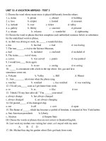 Tải Bài tập Tiếng Anh lớp 8 Unit 12 A VACATION ABROAD có đáp án (3) - Trắc nghiệm Tiếng Anh lớp 8 có đáp án