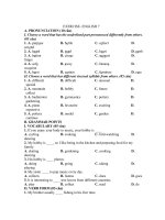 NỘI DUNG ÔN TẬP MÔN TIẾNG ANH 6, 7, 8, 9 TỪ NGÀY 6 THÁNG 04 ĐẾN NGÀY 18 THÁNG 04 NĂM 2020