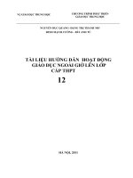 Tài liệu hướng dẫn hoạt động giáo dục ngoài giờ lên lớp cấp trung học phổ thông 12
