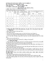 KẾ HOẠCH GIẢNG DẠY MÔN: VẬT LÍ  KHỐI: 9