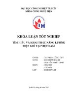 Tìm hiểu và khai thác năng lượng điện gió tại việt nam   đồ án  tốt nghiệp khoa công nghệ  điện  