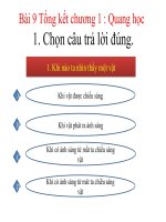 Lý 7 - Tiết 9 - Bài 9 - Tổng kết chương 1 Quang học