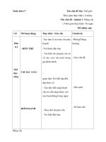 GIÁO ÁN TUẦN 17 :ĐỘNG VẬT NUÔI TRONG GIA ĐÌNH : Năm học 2019 - 2020