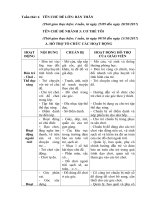 Giáo án phụ tuần 6: Chủ đề nhánh 