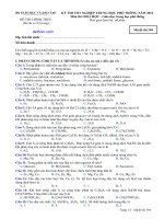 Đề thi TỐT NGHIỆP TRUNG HỌC PHỔ THÔNG NĂM 2012 Môn Hóa và đáp án | dethivn.com