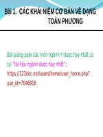 CÁC KHÁI NIỆM cơ bản về DẠNG TOÀN PHƯƠNG ppt _ TOÁN CAO CẤP