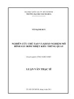 Nghiên cứu chế tạo và khảo nghiệm mô hình sấy bơm nhiệt kiểu thùng quay  