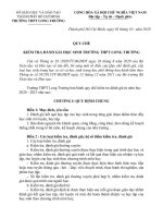 Quy chế kiểm tra đánh giá học sinh trường THPT Long Trường