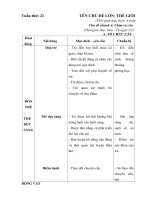 giáo án tuần 21 côn trùng và chim năm học 2018-2019