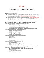 ÔN TẬP CHƯƠNG VII: THIẾT BỊ TỎA NHIỆT