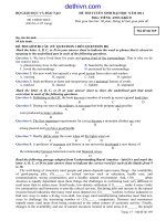 Đề thi đại học môn Tiếng Anh khối D năm 2011 và đáp án | dethivn.com