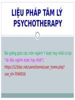 LIỆU PHÁP tâm lý ppt _ TÂM LÝ, Y ĐỨC