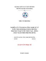 Nghiên cứu ứng dụng công nghệ xử lý nước thải sinh hoạt bằng phương pháp đất ngập nước nhân tạo   dòng chảy ngầm theo phương đứng  