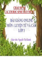 Lớp 3 - Luyện từ và câu - Từ ngữ về sáng tạo. Dấu phẩy, dấu chấm, dấu chấm hỏi