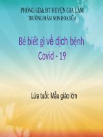 Khám phá: Bé biết gì về Covid-19 | Mầm non Hoa Sữa - Gia Lâm