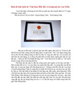 Khu di tích Lịch sử -Văn hoá: Đền thờ và Lăng mộ các vua Trần - Tài nguyên - Trung tâm Thông tin - Thư viện điện tử