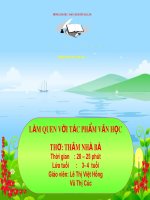 BGĐT; LÀM QUEN VĂN HỌCĐề tài: Dạy trẻ bài thơ 