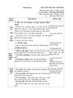 giáo án phụ tuần 6: Bé cần gì để lớn lên và khỏe mạnh