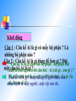 Tuần  24 LT&C: Vị ngữ trong câu kể Ai là gì?