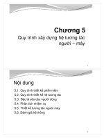 Bài giảng Tương tác người máy và giao diện đồ họa (Human-Computer Interaction and Graphical Interface) - Chương 5