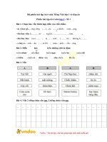 Bộ phiếu đề có đáp án ôn tập kiến thức lớp 1 | Tiểu học Khương Mai