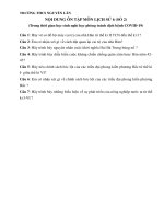 Nội dung ôn tập các môn Khối 6 (Số 2) trong thời gian học sinh nghỉ học để phòng tránh dịch COVID-19