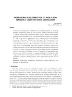 Professional development for EFL high-school teachers: a case study in the Mekong delta