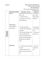 giáo án tuần 19 : Động vật sống dưới nước : Năm học 2019 - 2020