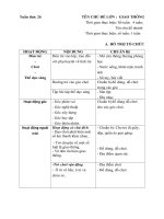 Tuần 26 ( Tuần phụ) chủ đề: Giao thông.