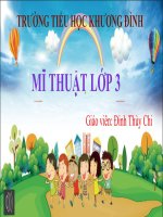 Mĩ thuật: Lớp 3 - Xem tranh thieu nhi vui chơi