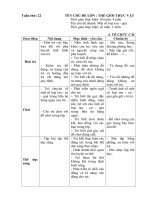 Kế hoạch giáo dục tuần 22: 