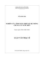 Nghiên cứu, tính toán thiết kế hệ thống chưng cất nước biển  