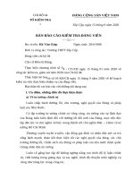 BÁO CÁO THANH TRA ĐẢNG NĂM 2020