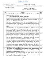 Đáp án thang điểm đề thi đại học môn lịch sử khối C năm 2008 | dethivn.com