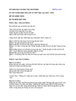 ĐỀ THI VÀO LỚP 10 MÔN NGỮ VĂN NĂM HỌC 2015-2016 HẢI PHÒNG VÀ ĐÁP ÁN | dethivn.com