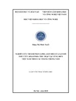 (Luận văn thạc sĩ) - Nghiên cứu thành phần lipit, axit béo của san hô thủy tức Millepora thu thập tại vùng biển Việt Nam theo các tháng trong năm