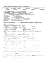 CONSOLIDATION UNIT 11 - NATIONAL PARKS - VOCABULARY