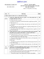 Đáp án thang điểm Đề thi đại học môn Địa lý khối C năm 2010 | dethivn.com